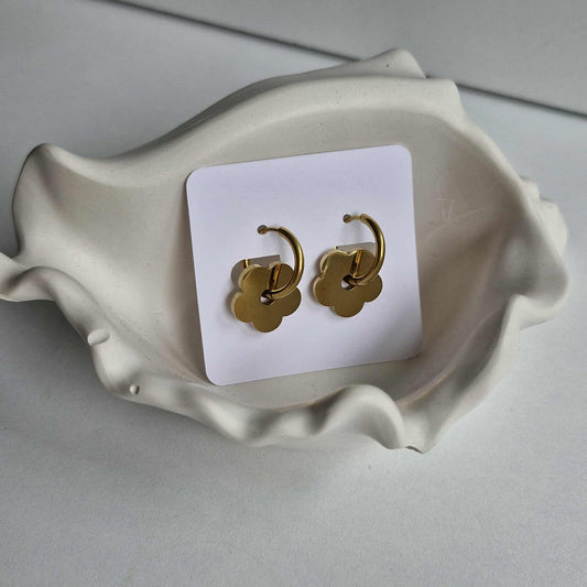 Flower Power Gold Earrings