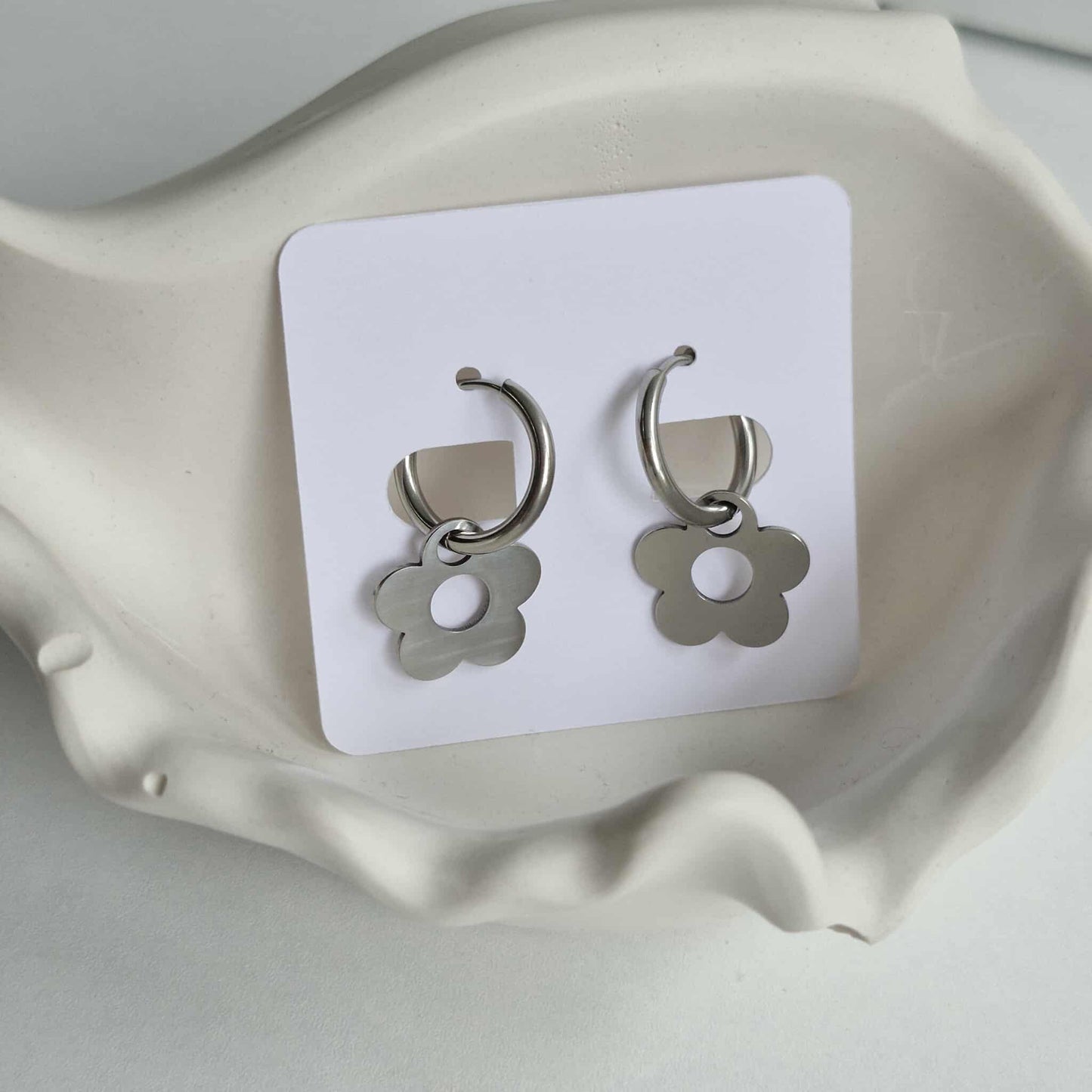 Flower Power Silver Earrings